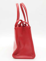 Telfar Mini Red Leather Shoulder Tote Do1026wxde