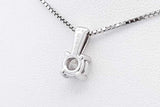 0.4ctw Diamond Pendant Necklace In 14k White Gold 3 Grams 18.5 Inch Eb0825orxde