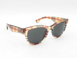 Burberry Transparent Vintage Check Round Frame Sunglasses Fw0925cxdu