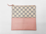 Louis Vuitton Pochette Félicie In Damier Azur Canvas & Rose Leather Fw0626rrzdu