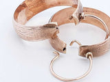 10k Rose Gold Etched Hoop Earrings 4.1 Grams Eb0824crsa