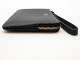 Coach Black Pebbled Leather Zipper Wristlet Do0325lrde