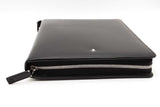 Mont Blanc Meisterstuck Black Leather Zippered Organizer Eb0726lxzsa