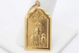 22k Yellow Gold Santo Nino & Virgin Mary Double Sided Pendant 6.5g Eb0826lxxzsa