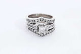 Approx. 1.15ctw Diamond Wedding Set In 14k White Gold  9.9g Size 6 Eb0824prxsa