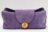 Versace Vivian Purple Suede Clutch Eb0726wrxsa