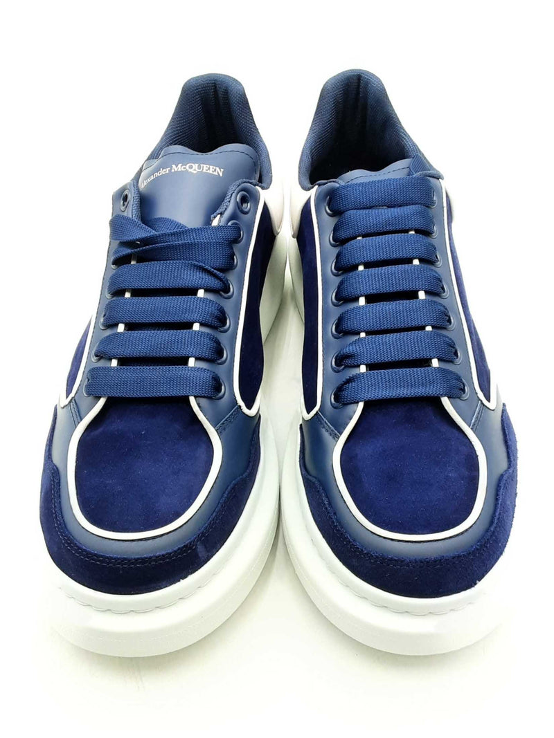 Alexander Mcqueen Oversized Blue Suede Low Top Sneakers Size 47 Eb0125lorsa