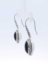 David Yurman Sterling Silver, Onyx & Diamond Albion Drop Earring  6.6 Grams Fw0525lxzdu