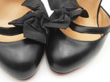Christian Louboutin Fetish Bow Push Lock Ankle Straps Pumps Size 38 Eb0726loxsa
