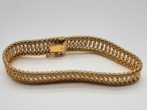 18k Yellow Gold 13.9g Link Clasp Bracelet 7.25 In Do1124crxde