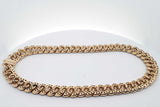 Diamond Cuban Link Chain Necklace 14k Yellow Gold 80.4g 15.5 Inch Eb0825wxxzsa