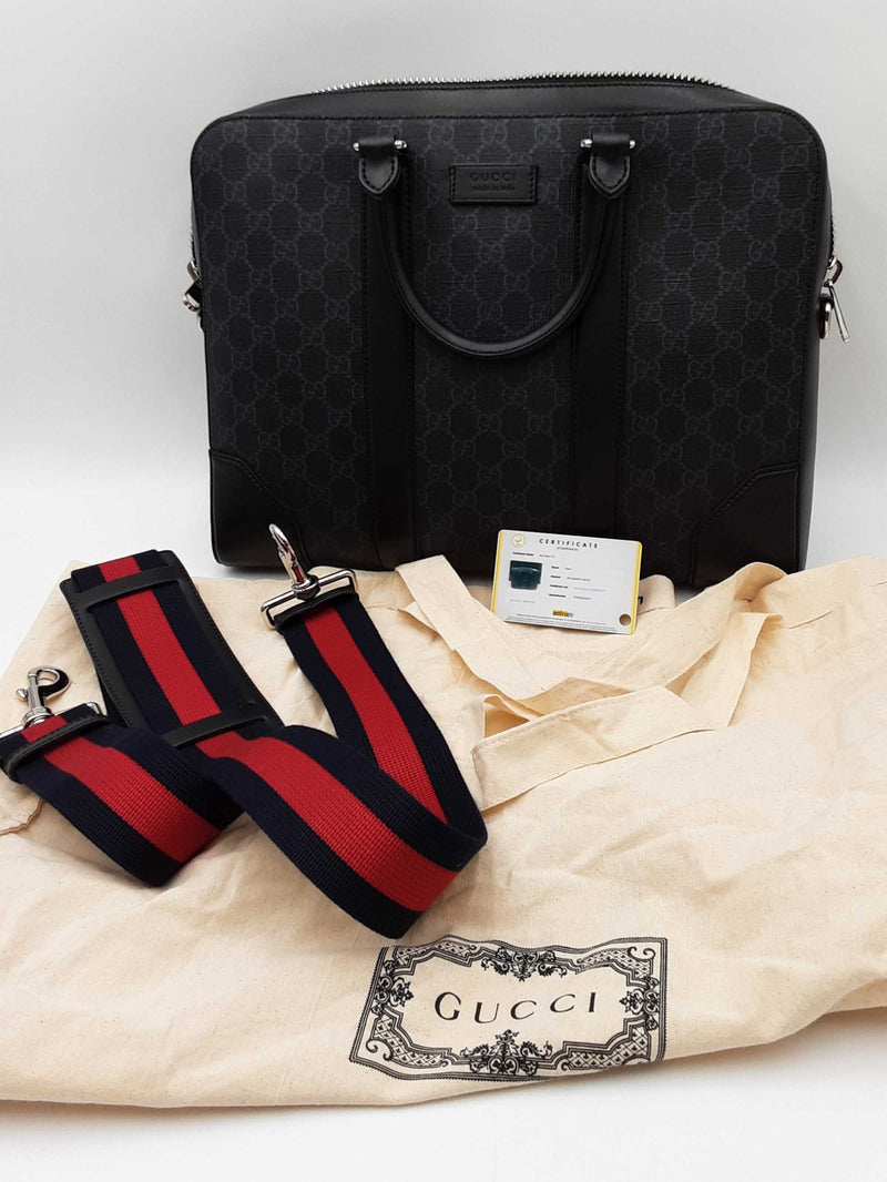 Gucci Gg Supreme Canvas Briefcase Eb0723irxdu