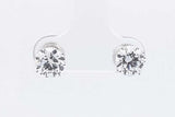 2.0cttw Lab Grown Diamond Stud Screwback Earrings 14k White Gold 1g Eb0326wcrsa
