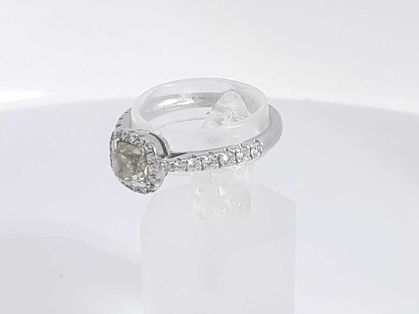 .55 Cttw Diamond 18k White Gold Ring 3.7 Grams Size 6.5 Aa0725wzxsa