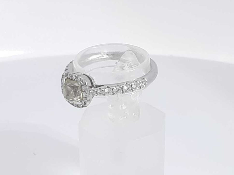 .55 Cttw Diamond 18k White Gold Ring 3.7 Grams Size 6.5 Aa0725wzxsa