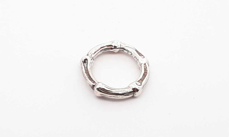 Tiffany & Co. 1996 Stering Silver Bamboo Ring Size 4.75, 5.2 Grams Eb1223crsa