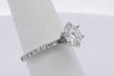1.09cttw Diamond Ring In 14k White Gold 2.3 Grams Size 5 Eb0525lpzxsa