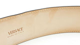 Versace 50mm Black Leather Belt & Gold-tone Virtus Buckle Fw0525crdu