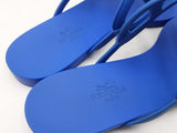 Hermès Egerie Chaine D'ancre Sandals In Blue Tpu Rubber Size 7.5 Fw1026ozxdu
