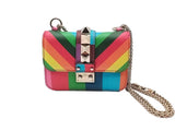 Valentino Rock Stud Rainbow Stripe Multi-color Handbag Gs0126szxmia