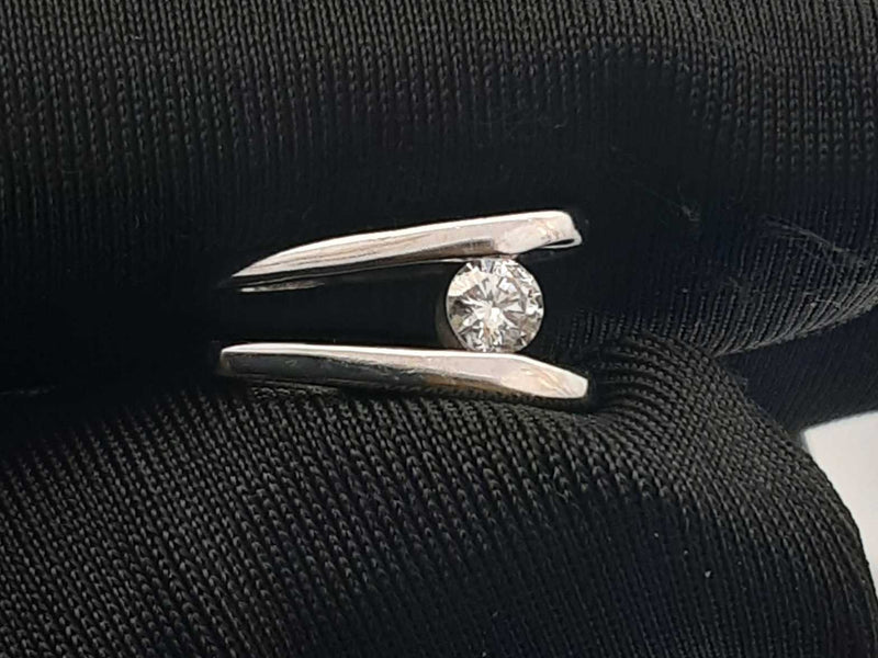 0.17 Cttw Diamond & 14k White Gold Slide Pendant 1.8 Grams Fw0925crdu