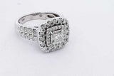1.41cttw Diamond 14k White Gold Ring 8.2 Grams Size 7 Eb0626clxsa