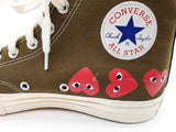Converse X Comme Des Garcons Chuck Multi Hearts Green Shoes Us 9 M Do0825wrde