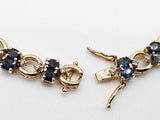 Sapphires Diamonds 14k Two Tone Gold 14.8g Bracelet 6.75 In Do0326prrde