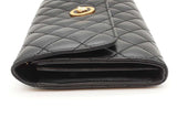 Versace Medusa Quilted Black Leather Wallet With Chain Eb0226oxzde