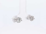 1.3 Cttw Diamond & 14k White Gold Stud Earrings 1.1 Grams Fw1123ixzdu