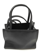 Telfar Mini Black Leather Shoulder Tote Do1026wxde