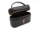 Yves Saint Laurent Gaby Vanity Case In Black Quilted Lambskin Fw0726lozxdu