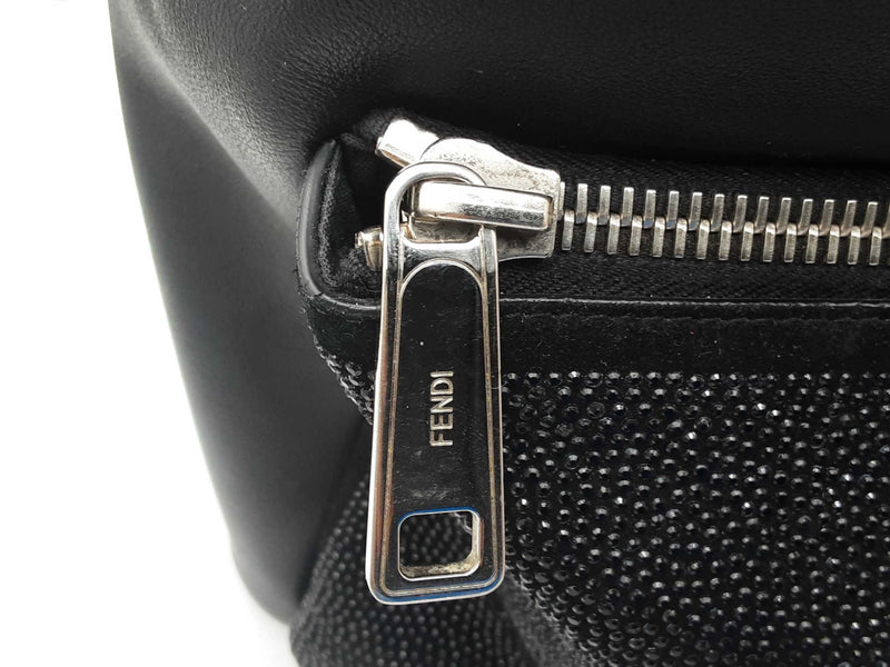 Fendi Karlito Karl Lagerfeld Black Leather Backpack Sd1024orzsa