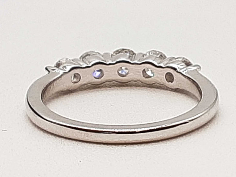 1.00 Cttw Lab Grown Diamonds 14k White Gold 2.2g Ring Size 7 Do0525wexde