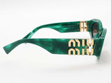 Miu Miu Smu11w Green Sunglasses With Case Aa0926lorsa