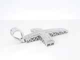 4.15 Cttw Diamond & 14k White Gold Cross Pendant 11.9 Grams Fw0826lsxzdu