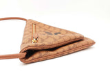 Mcm Himmell Triangle Pouch In Cognac Lauretos Coated Canvas Fw0725crdu