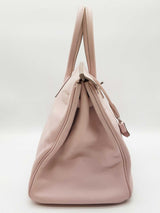 Hermes Birkin 35 Rose Dragee Pink Swift Palladium Handbag Do1025rxzxde