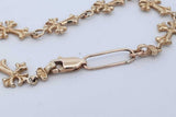10k Yellow Gold Cross Link Bracelet 5.6 Grams 8 Inch Eb0626orxde