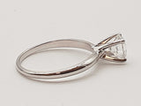 1.00 Carat Lab Grown Round Diamond 14k Wg 2.1g Ring Size 6.75 Do1225pocde