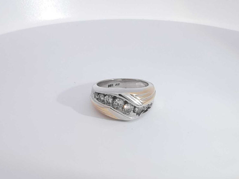 0.68 Cttw Diamond 14k Yellow And White Gold Ring 9.8 Grams Size 8 Aa0825ixzsa