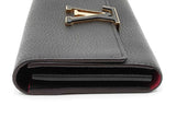 Louis Vuitton Black Leather Capucines Wallet Eb0326owxdu