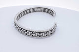 Effy Sterling Silver Gemometric Brick Pattern Cuff Bracelet 28.4 Grams Eb526cxde