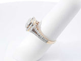 1.39 Cttw Diamond & 10k White Gold Double Halo Ring 4.1 Grams Size 6.5 Fw0926iordu
