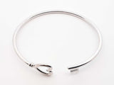Tiffany & Co. Heart Key Bangle Bracelet In 18k White Gold 6.7 Grams 6 Inch Fw0926crxdu