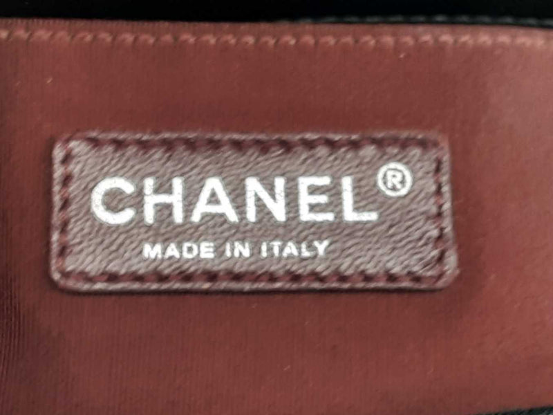 Chanel Medium Boy Bag Woven Leather Black Handbag Aa0425lexzsa