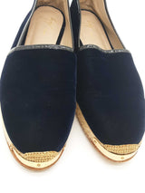 Giuseppe Zanotti Navy Blue Velvet Espadrilles Size 45 Eb0925loxde