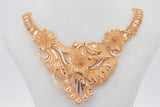 22k Yellow Gold Floral Choker Necklace 32.1 Grams 15 Inch Eb0426wixzsa