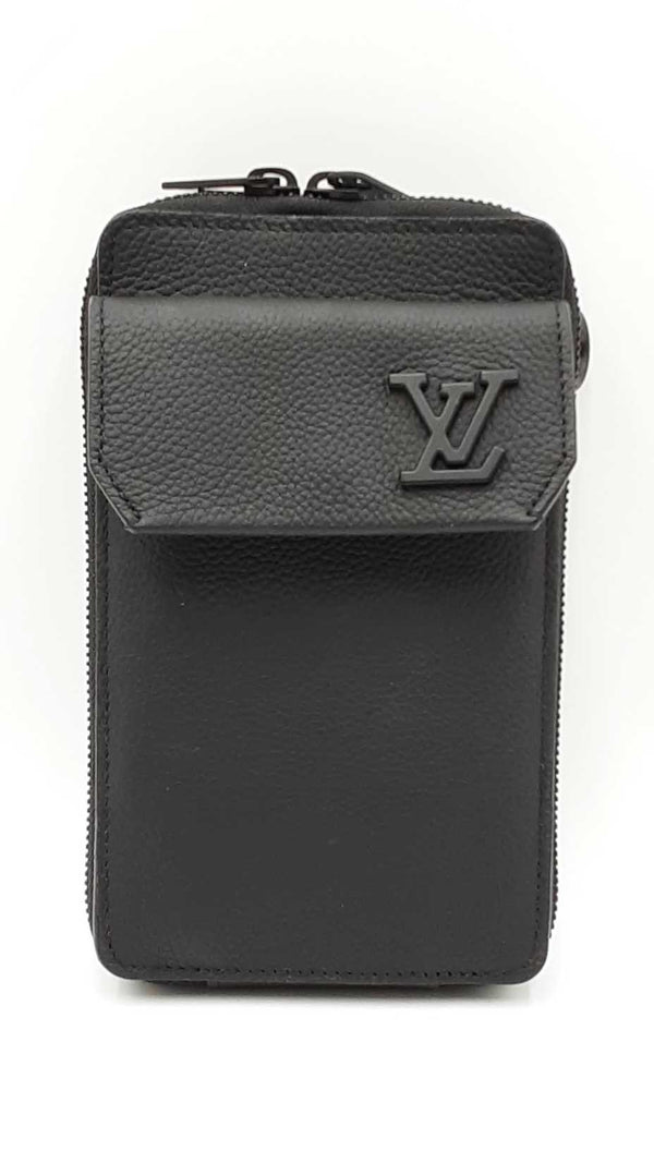 Louis Vuitton Aerogram Black Leather Phone Pouch Sd0625przdu