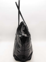 Balmain Track Shiny Leather Black Tote Bag Sd0725rzxsa